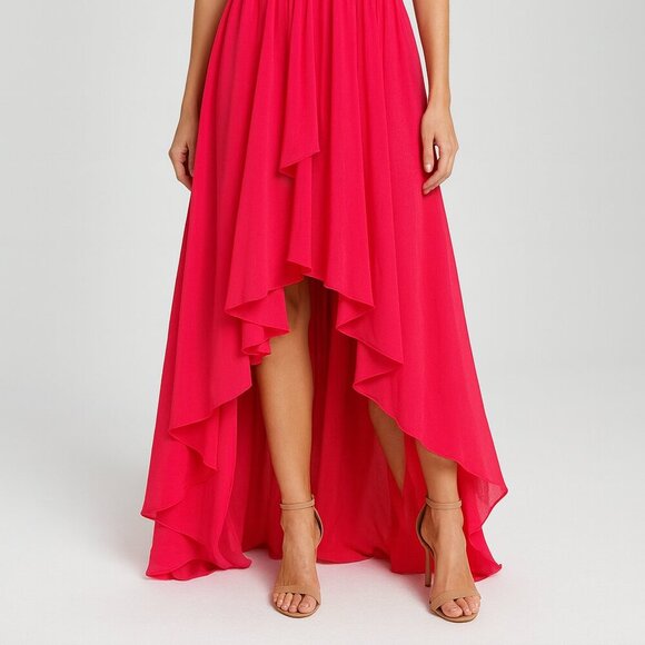 Cache Fuchsia Sweetheart High-Low Formal Dress SIZE 10 - Picture 13 of 13